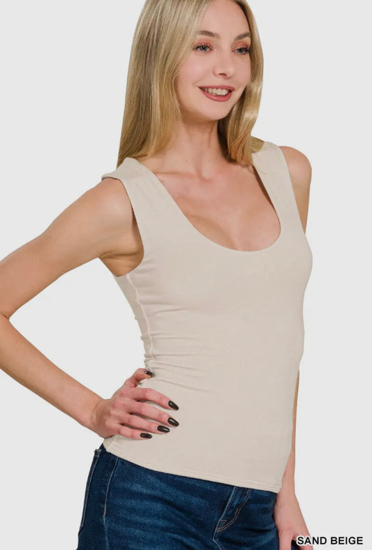 Seamless Beige Tank