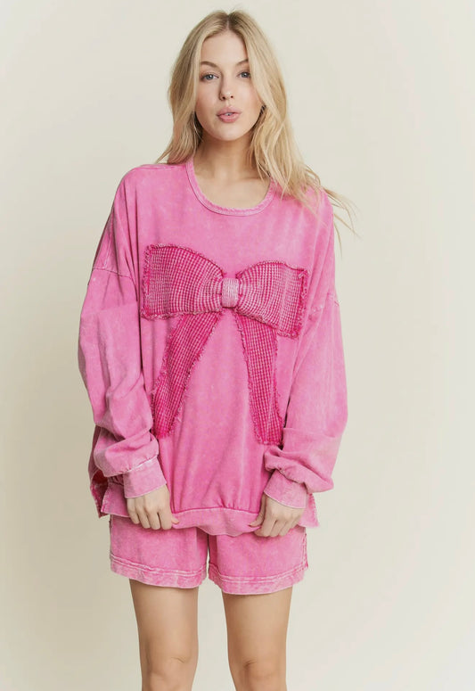 Pink Bow pullover