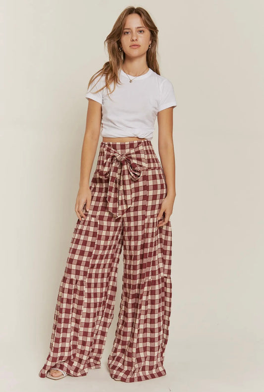 Gingham Print pants