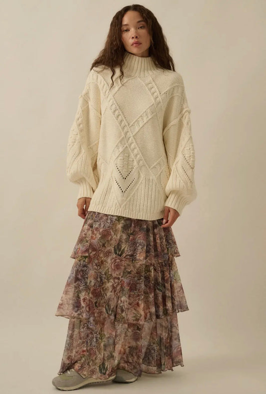Floral Mesh Skirt