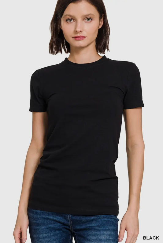 Solid Black Tee Ladies