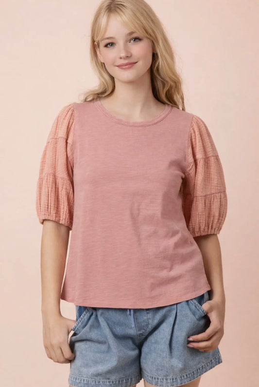 Blush Basic Top