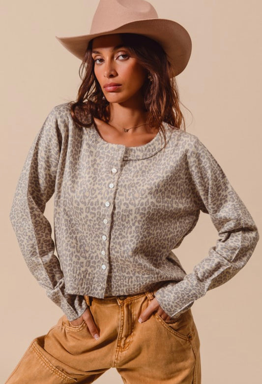 Two toned Leopard Top