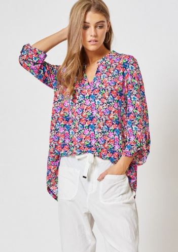 Happy Floral Patch Plus Top