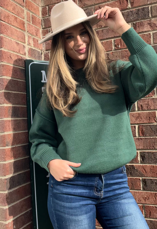 Basic green sweater 