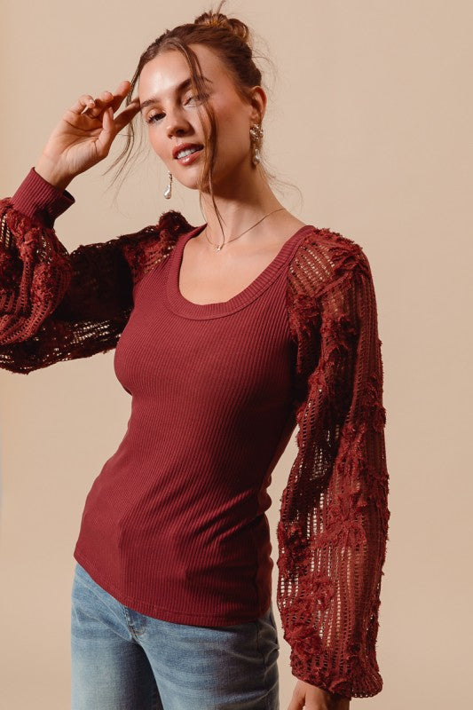 Marsala Ladies Top