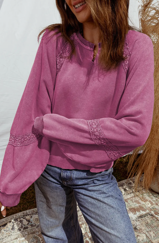 Rose Red Ladies Sweatshirt