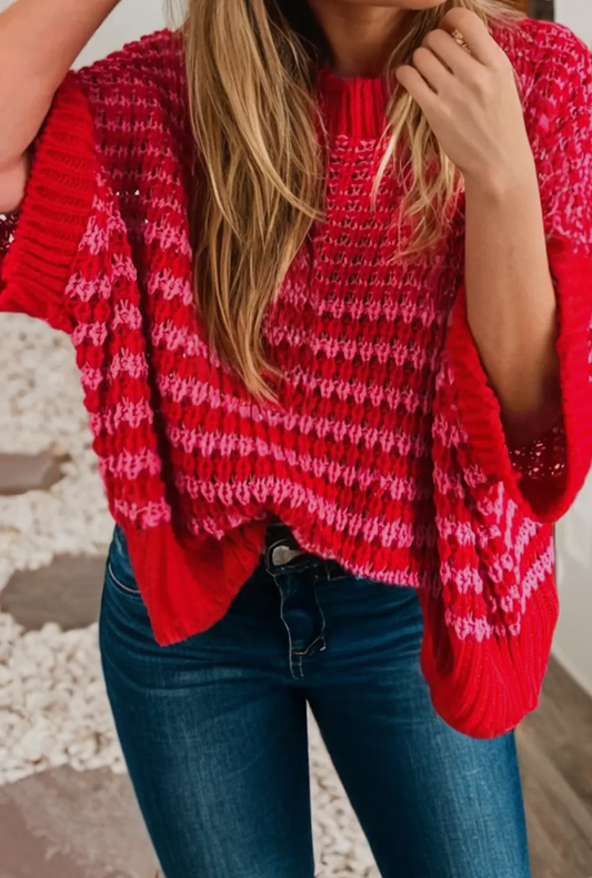 Draped Sleeve Ladies Sweater