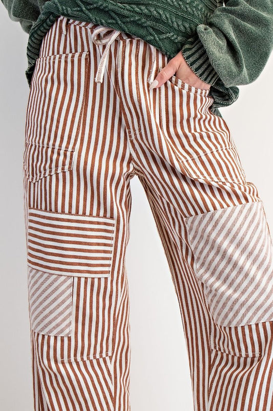 Striped Twill Ladies  Pants