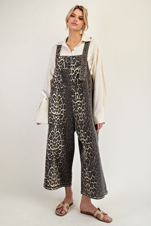 Animal Print Overalls