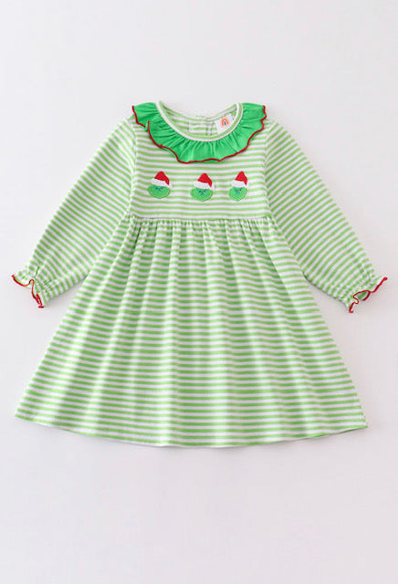 Grinch Embroidered Dress