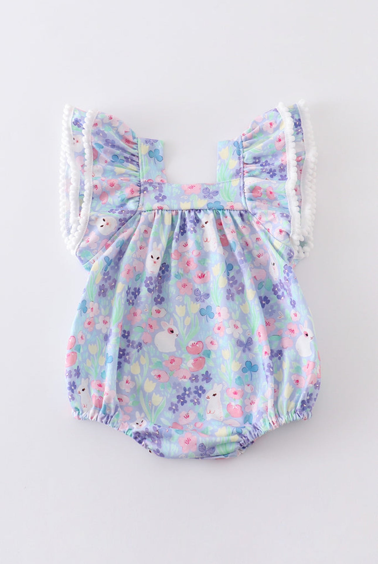 Floral Bunny Bubble Romper