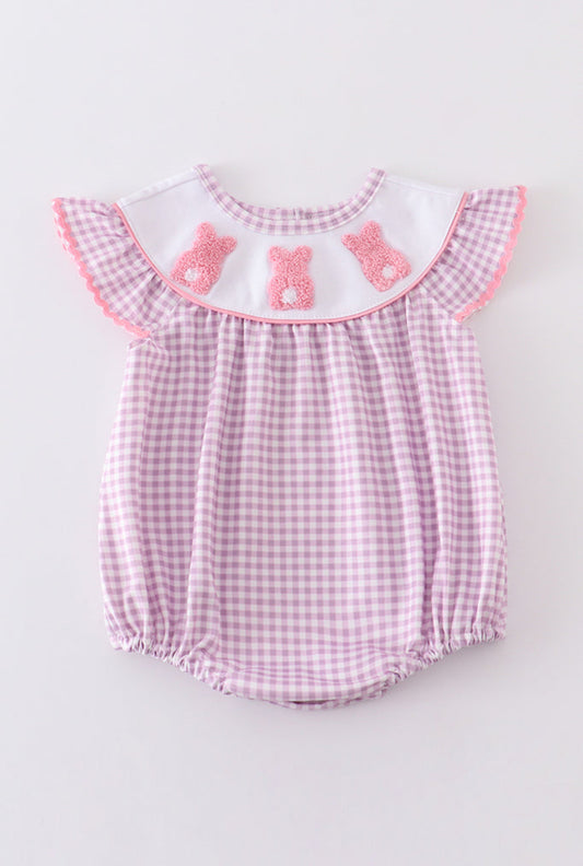 Bunny French Knot Bubble Romper