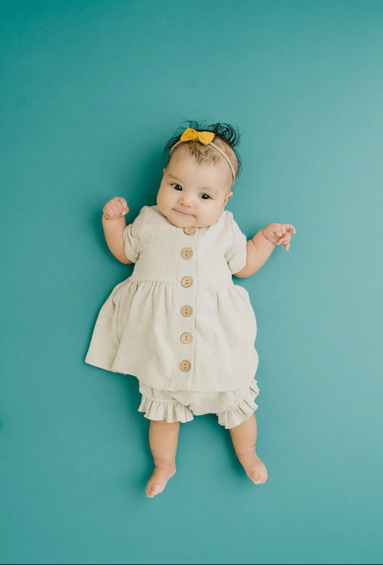 Oatmeal Button Dress