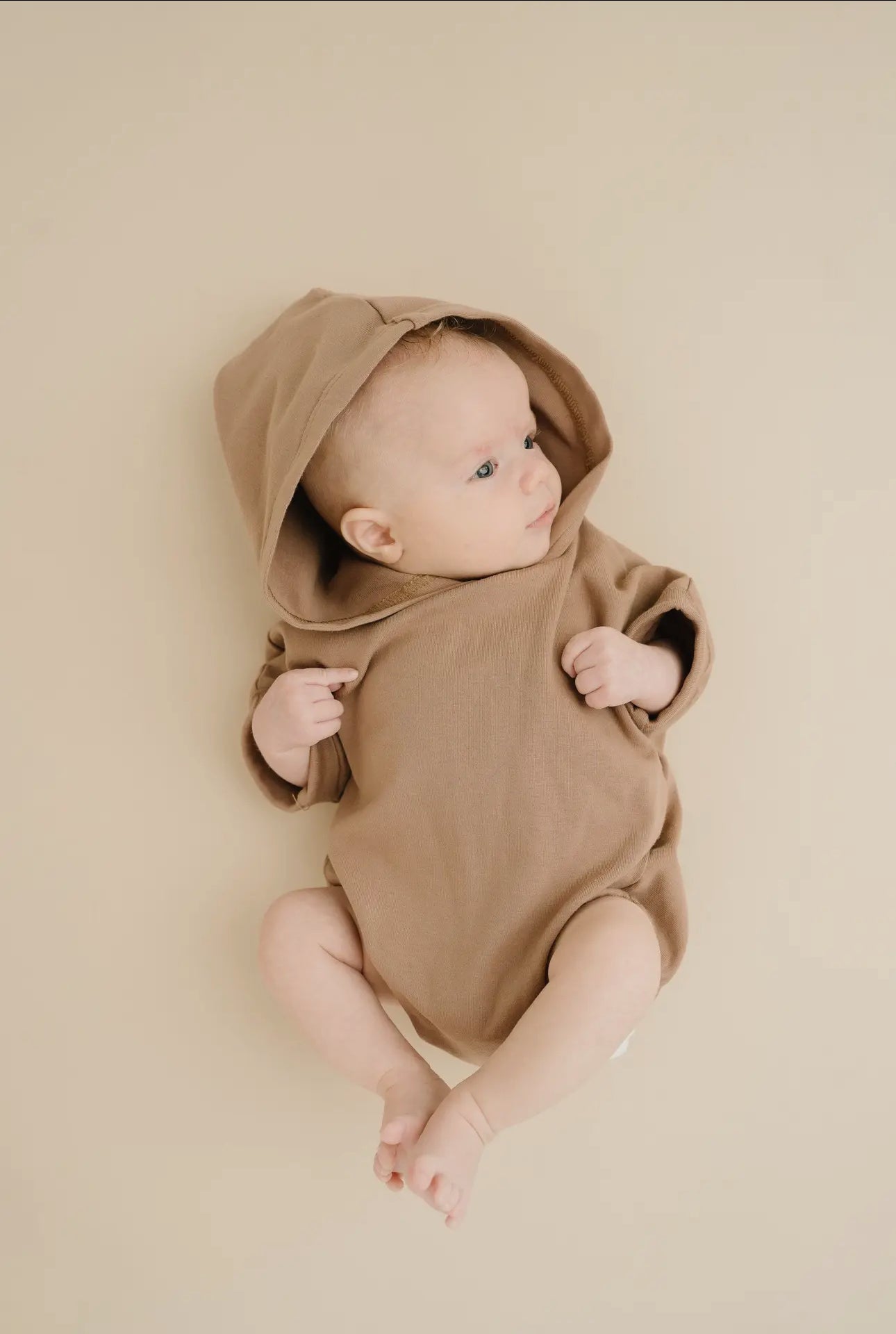 Brown Short Hooded Romper