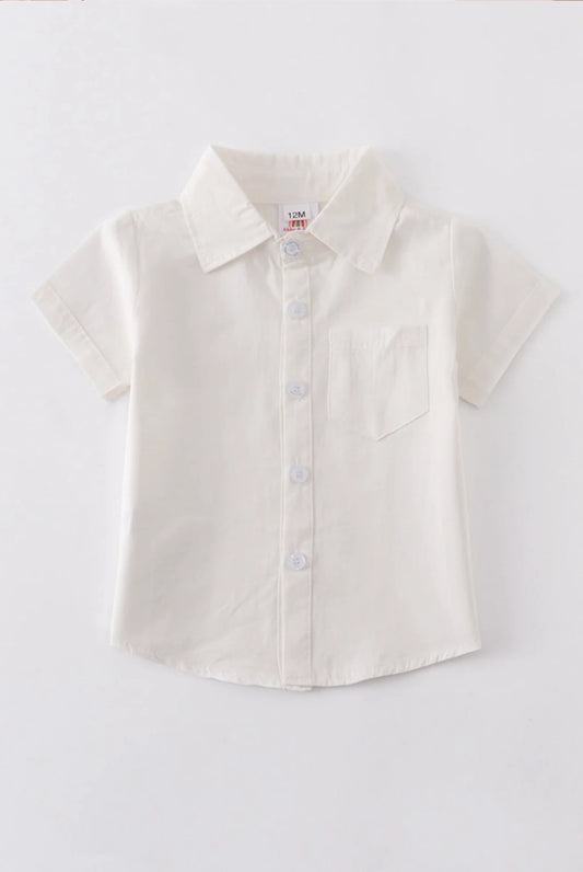 Boys White Button Down