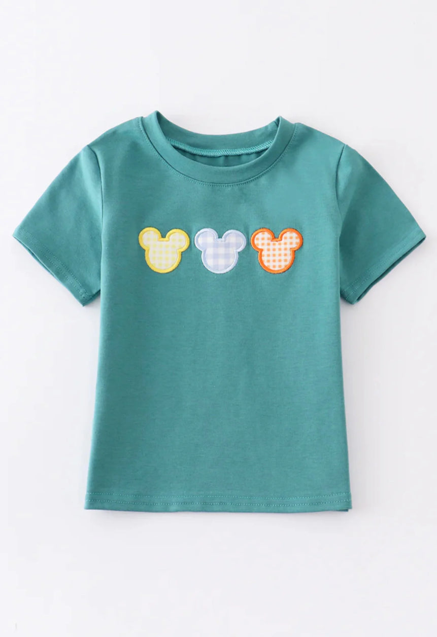 Boys Mouse Embroidered Tee