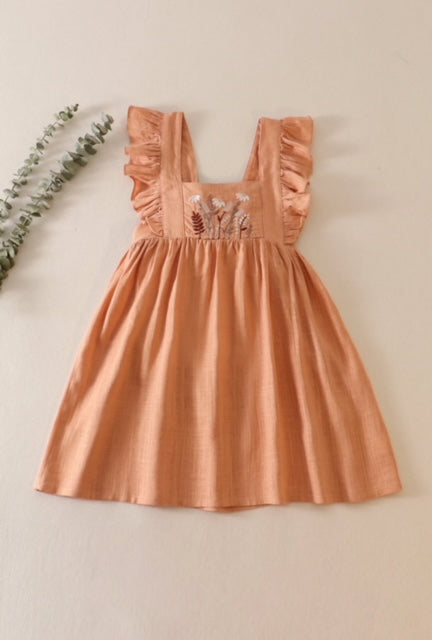 Blush Ruffle Sleeve Dress