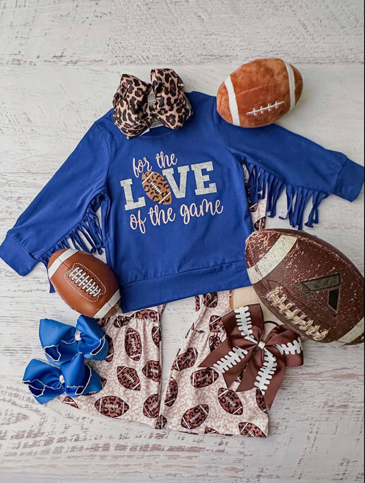 blue football fringe set