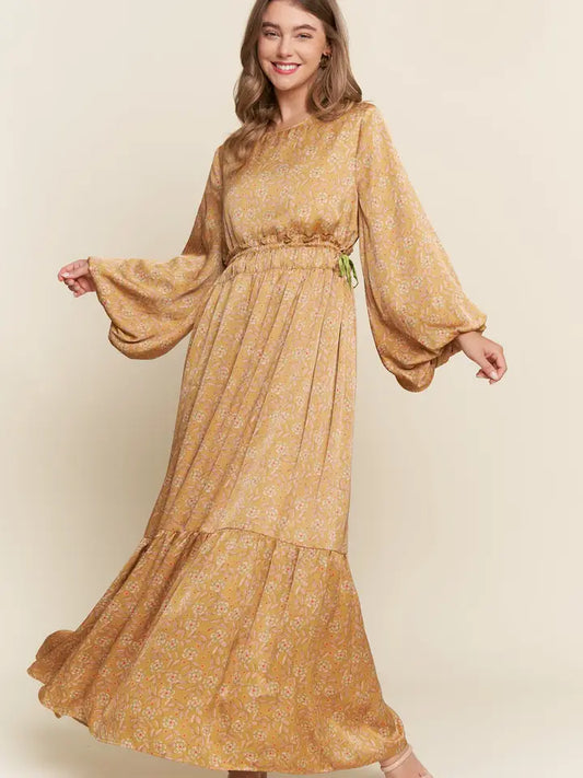 Floral Print Maxi ladies Dress